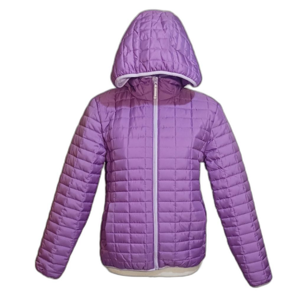 Cat & Jack Cozy Puffer Jacket Hoodie Lavender Girls Size Large
